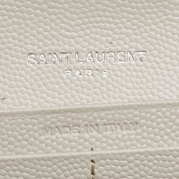 SAINT LAURENT White Leather Wallet - Picture 9 of 11